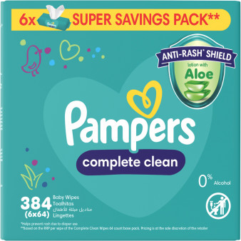 Pampers Baby Wipes Fresh Pack of 6X64