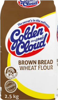 Golden Cloud Brown Bread Wheat Flour 2.5kg (BestBefore March 2025)