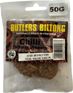Free Butlers Biltong Chilli Wheels 50G