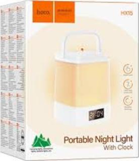 Hoco Portable Night Light with Clock 
