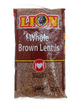 Lion Whole Brown Lentils 500g (Best Before April 2026