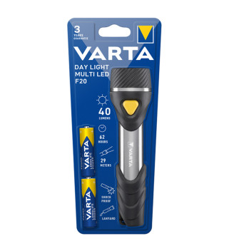 VARTA Torch Day Light Multi LED F20 Incl. 2xAA Longlife Power Batteries
