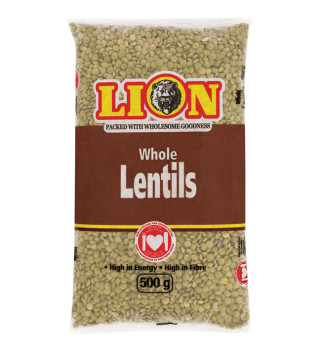 Lion Whole Brown Lentils 500g