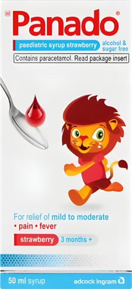 Panado Paediatric Syrup Strawberry 50ml