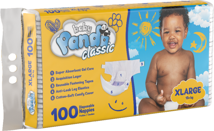 Baby Panda Classic Size 5 X-Large 100's