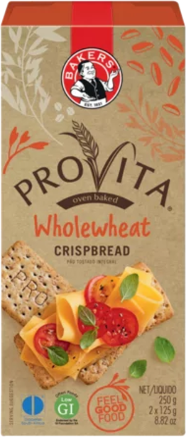 Bakers Provita  Wholewheat Crispbread 250g