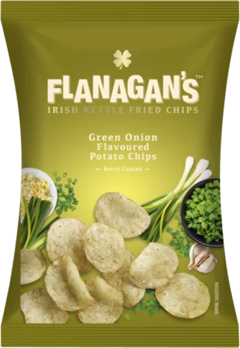Flanagans Green Onion Irish Kettle Fried Chips 120g