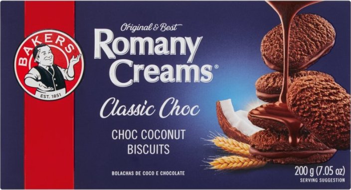 Bakers Romany Creams Classic Choc Biscuits 200g