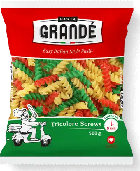 Pasta Grande Screws Tricolore 500g