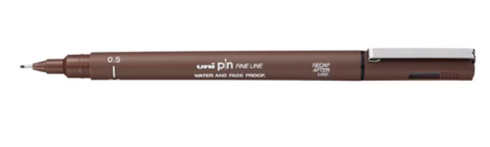 Uni-Pin Fineliner 0.5mm PIN 05-200 - Sepia