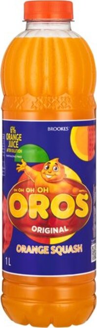Brookes Oros Orange Squash 1L
