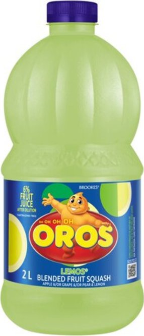 Brookes Oros Lemos Blended Fruit Squash 2L