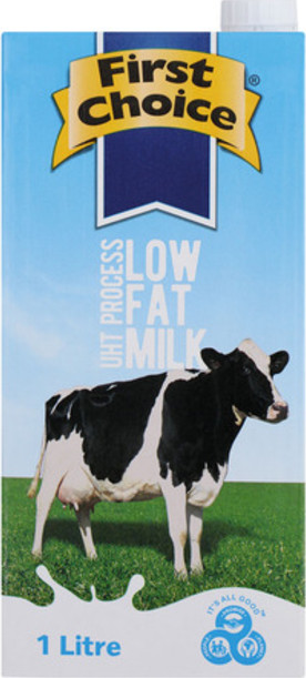 First Choice UHT Process Milk - Low Fat Long Life 1L