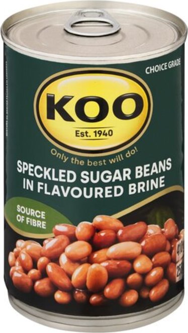 Koo Beans Speckled Sugar Beans in Flavoured Brine 410g
