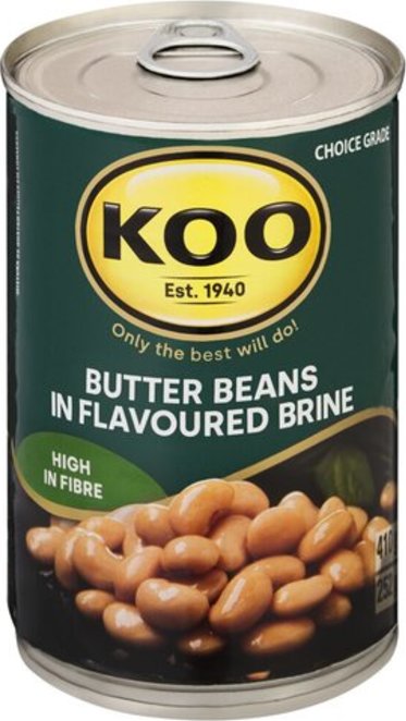 Koo Beans Butter Beans In Flavoured Brine 410g