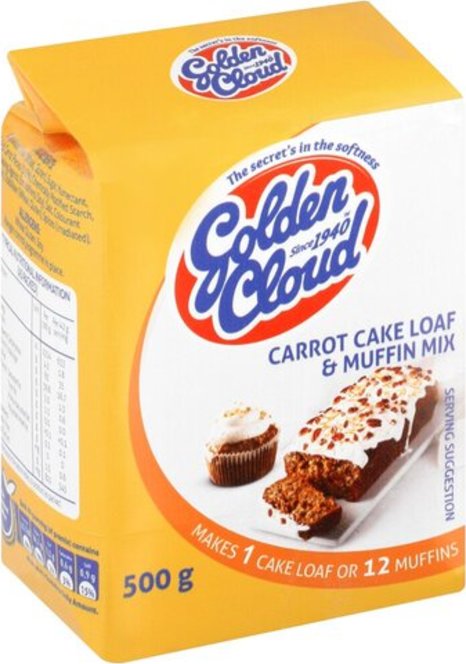 Golden Cloud Mix Carrot Flavour Loaf and Muffin 500g