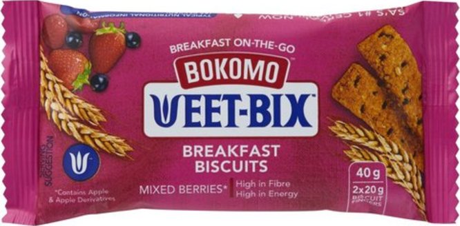 Weet-Bix Breakfast Biscuit 40g Mixed Berry single