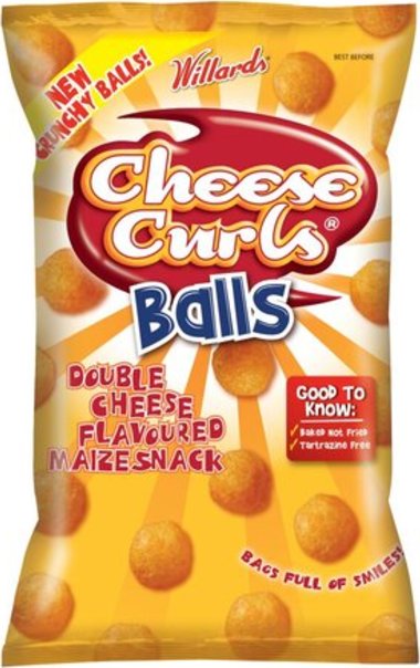 Cheese Curls Balls Double Cheese Flavoured Maize Snack 100g