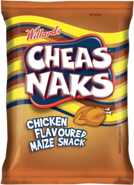 Cheas Naks Chicken Flavoured Maize Snack 135g