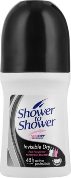 Shower To Shower Roll On 50ml Ladies Invisible
