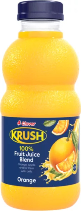 Clover Krush 100% Fruit Juice Blend 500ml Orange