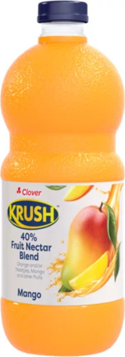 Clover Krush 40% Fruit Nectar Blend 1.5L Mango