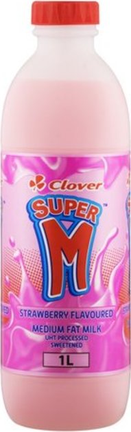 Clover Super M UHT Flavoured Milk 1L Strawberry