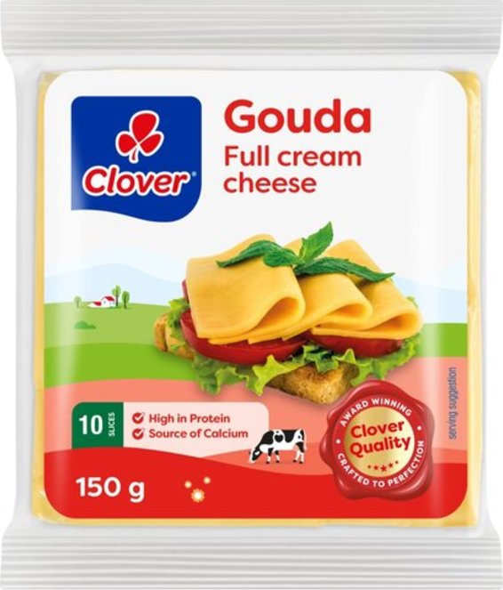Clover Elite Sliced Full Cream Gouda Cheese  150g