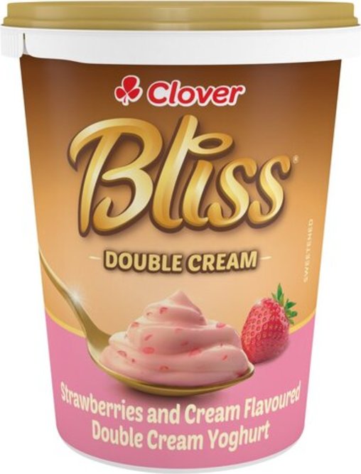 Clover Bliss Double Cream Yoghurt 500g Strawberries & Cream