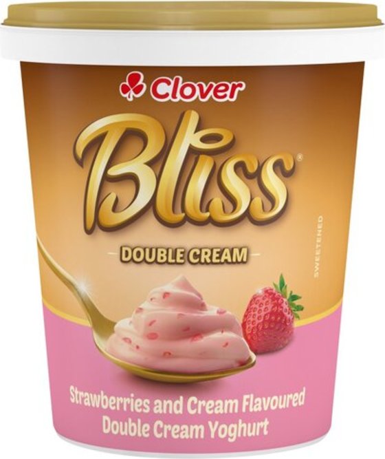 Clover Bliss Double Cream Yoghurt 1kg Strawberries & Cream
