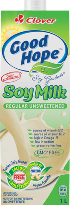 Clover Good Hope UHT Soy Milk Carton 1L Regular Unsweetened