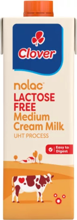 Clover Nolac Lactose Free Medium Cream Milk 1L