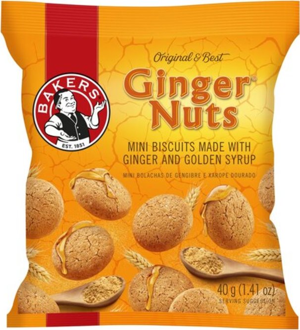 Bakers Mini Gingernuts 40g