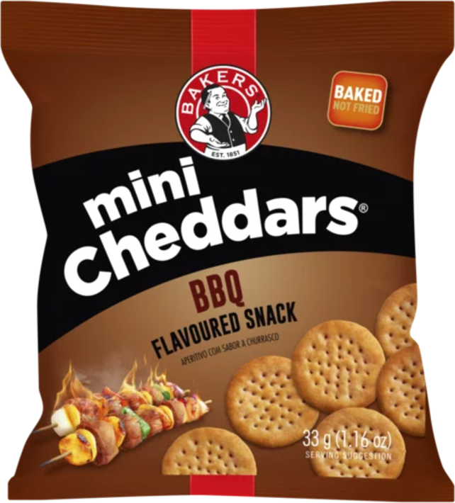 Bakers Mini Cheddars Barbeque Flavoured Snack 33g
