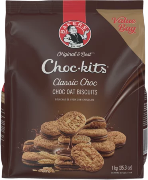 Bakers Choc-kits Classic Chocolate Oat Biscuits 1kg