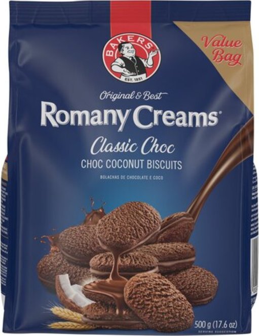 Bakers Romany Creams Classic Choc 500g