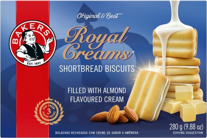 Bakers Royal Creams Shortbread Biscuits 280g