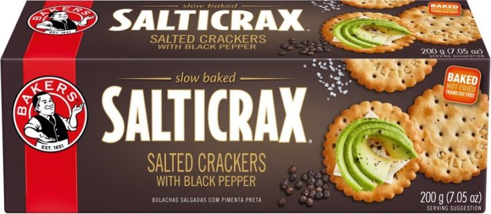 Bakers Salticrax With Black Pepper 200g