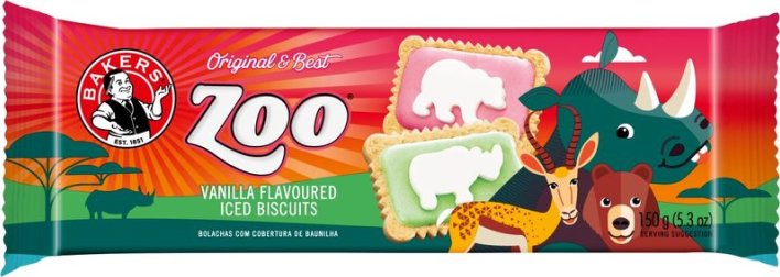 Bakers Zoo Vanilla Flavoured Iced Biscuits 150g