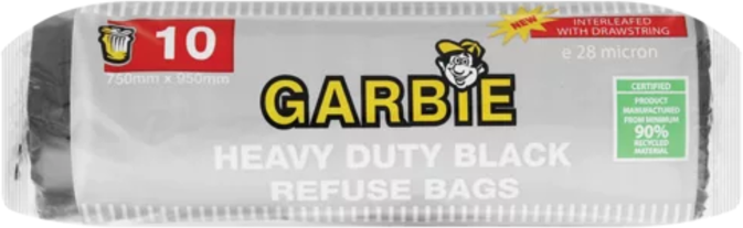Garbie Heavy Duty Black Refuse 10s