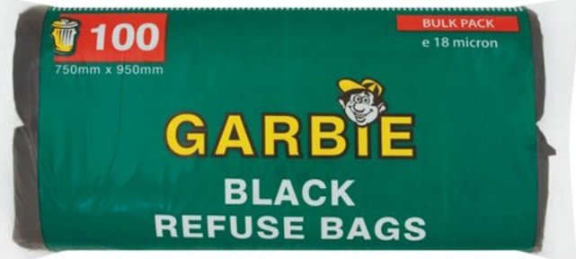 Garbie Black Refuse Bags 100s