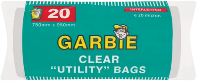 Garbie Clear Refuse Bags 20s
