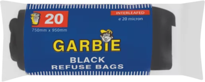Garbie Black Refuse Bags 20s