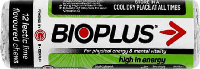 Bioplus Energy Chew Lectric Lem. & Lime 12's Roll