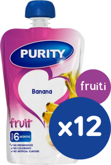 Purity Pouch Banana 110ml 12 Pack Combo