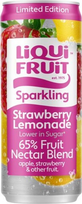 Liqui Fruit 65% Sparkling Fruit Nectar Blend 300ml Strawberry Lemonade (Limited Edition)