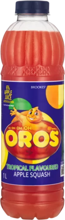 Oros 1L Tropical Apple Squash (Best Before January 2026)