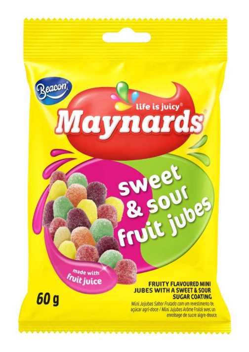 Maynards Sweet and Sour Fruit Jubes 60g