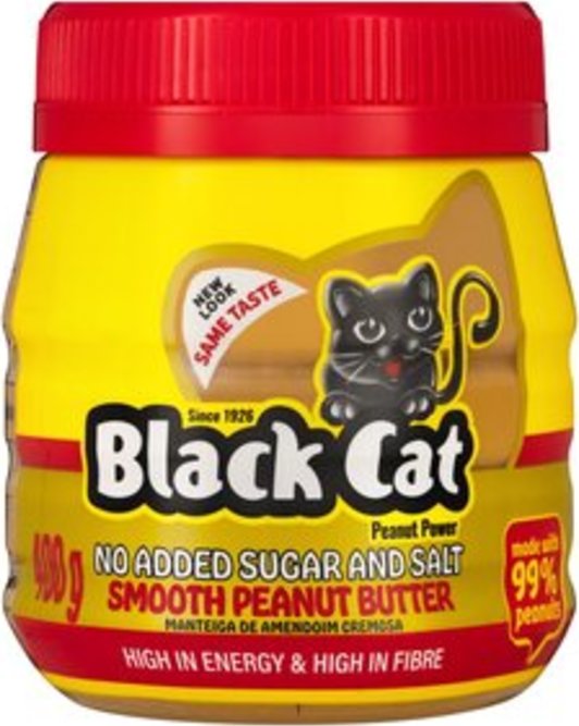 Black Cat No Added Sugar & Salt Smooth Peanut Butter 400g