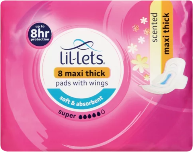 Lil-Lets Maxi Singles 8s Scented